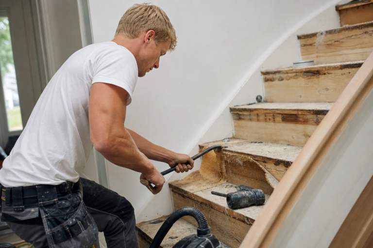 Trap renoveren in een woning met nieuwe treden en moderne afwerking