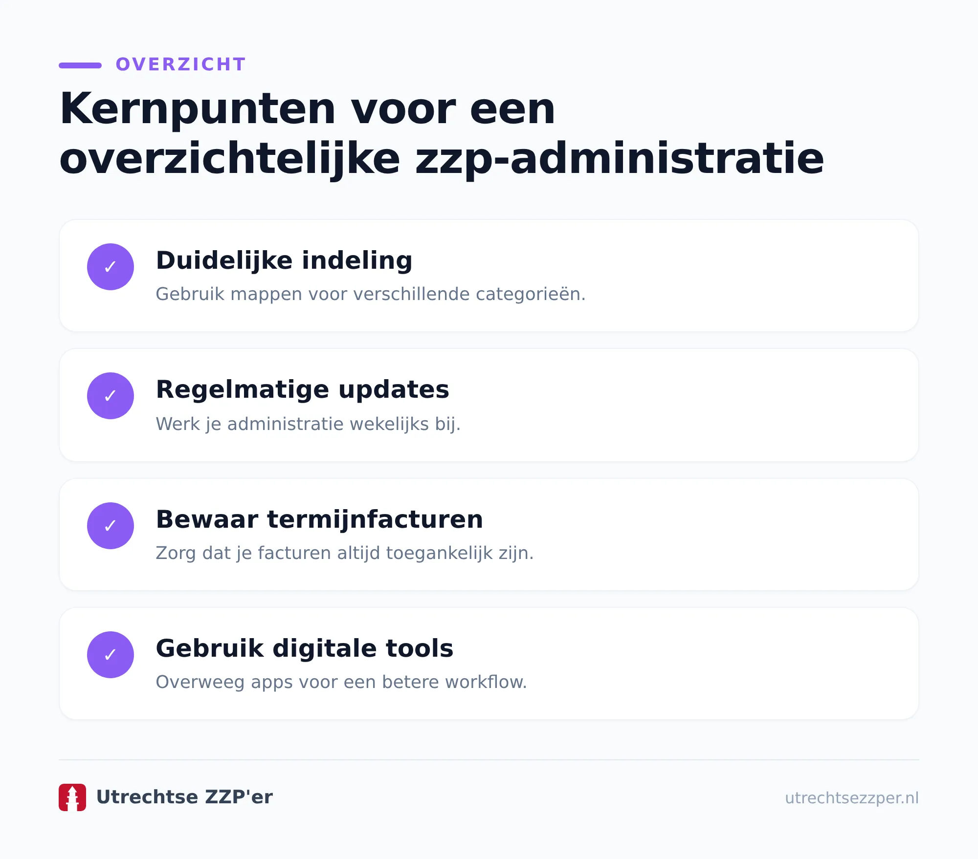 Wat hoort bij een goede zzp-administratie?