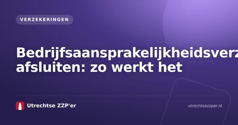 Bedrijfsaansprakelijkheidsverzekering afsluiten voor zzp’er met laptop en offerte