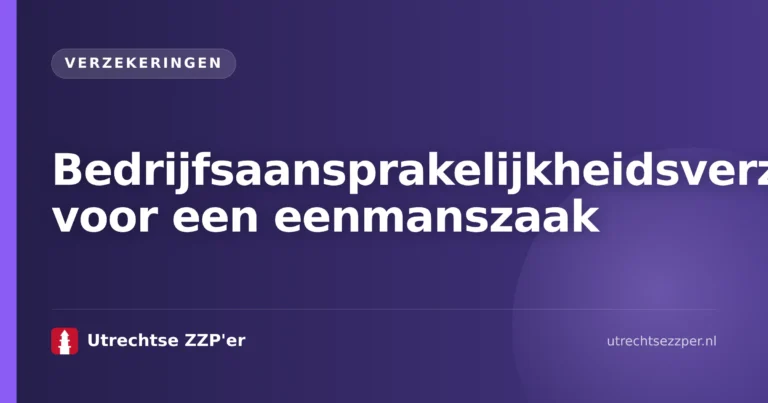 bedrijfsaansprakelijkheidsverzekering eenmanszaak voor zzp'er aan het werk op een kluslocatie